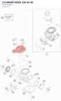 Diagram preview: CYLINDER HEAD 250 XC-W (55430306000)