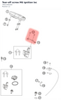 Diagram preview: Tear-off screw M6 ignition loc (76011064200)