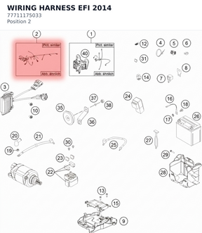 Diagram preview: WIRING HARNESS EFI        2014 (77711175033)