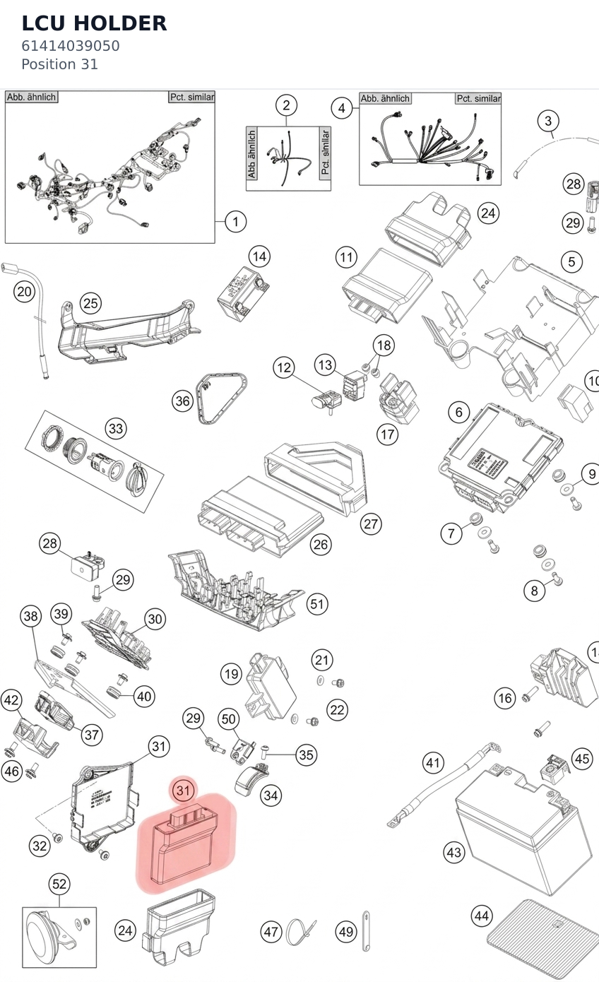 Diagram preview: LCU HOLDER (61414039050)