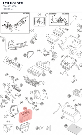 Diagram preview: LCU HOLDER (61414039050)