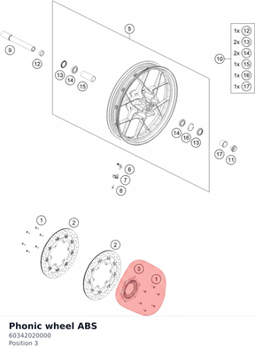 Diagram preview: Phonic wheel ABS (60342020000)
