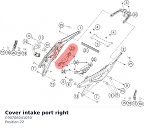 Diagram preview: Cover intake port right (C90706041050)