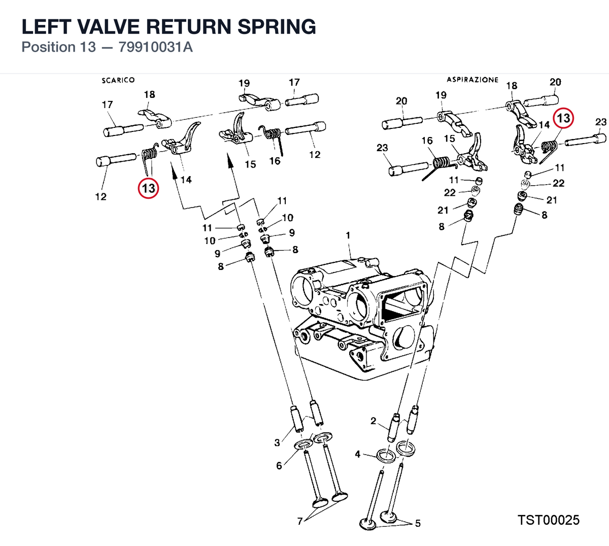 LEFT VALVE RETURN SPRING