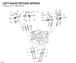 LEFT VALVE RETURN SPRING 79910151A diagram position