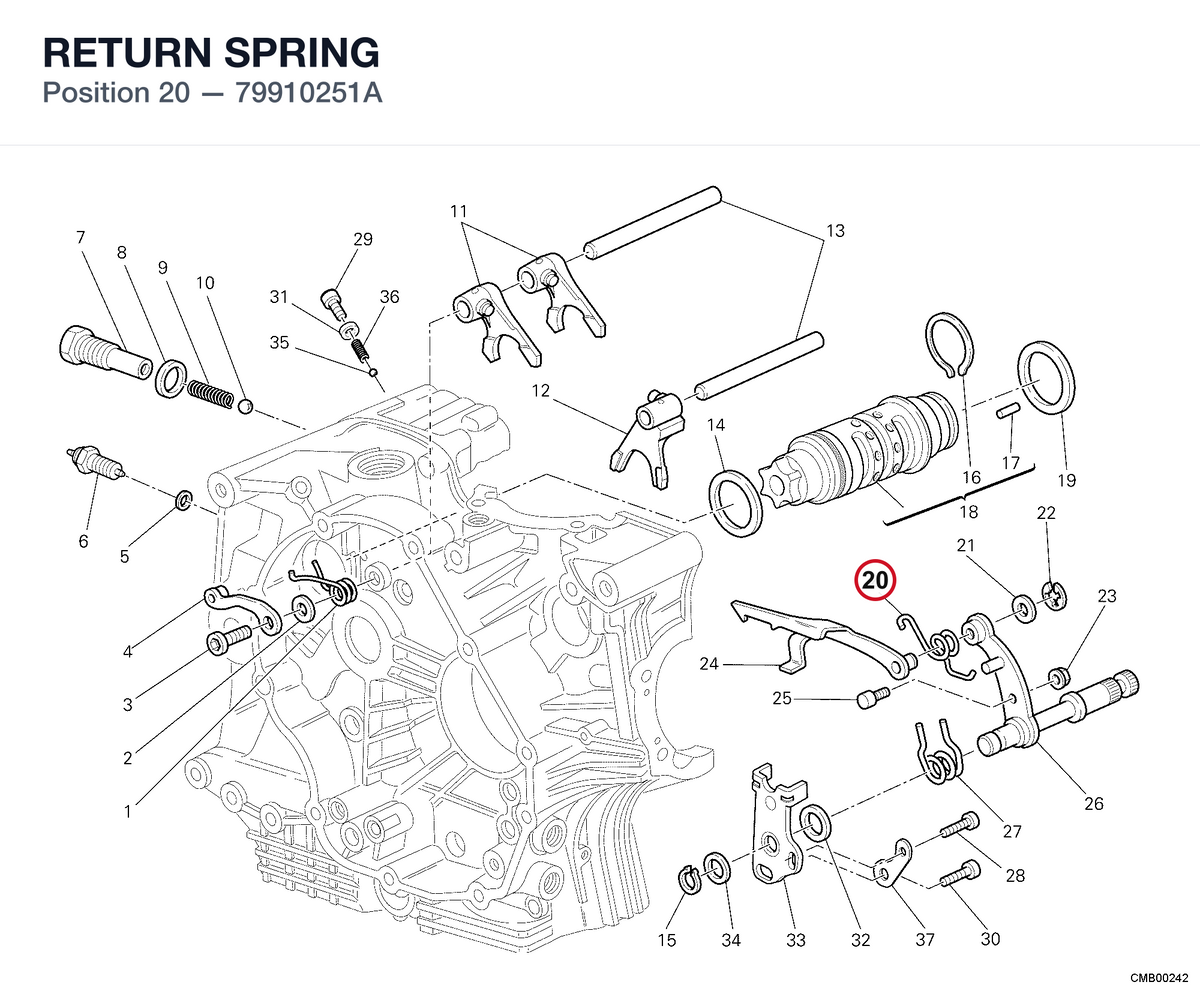 RETURN SPRING 79910251A diagram position