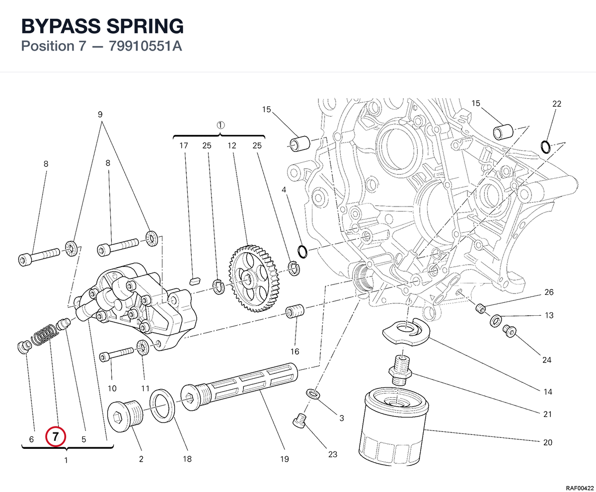 BYPASS SPRING 79910551A diagram position