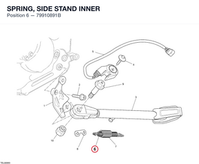 SPRING, SIDE STAND INNER 79910891B diagram position