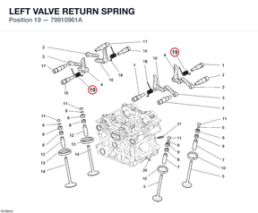 LEFT VALVE RETURN SPRING 79910961A diagram position