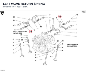 LEFT VALVE RETURN SPRING 79911211A diagram position