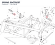 SPRING. FOOTREST 79911661B diagram position