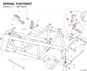 SPRING. FOOTREST 79911661B diagram position