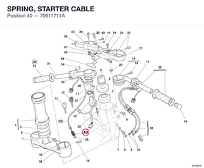 SPRING, STARTER CABLE 79911711A diagram position