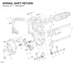SPRING, SHIFT RETURN 79912001A diagram position