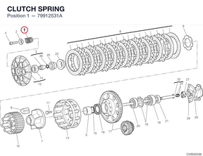 CLUTCH SPRING 79912531A diagram position