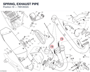 SPRING, EXHAUST PIPE 79912632A diagram position