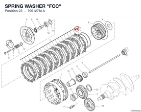 SPRING WASHER "FCC" 79912781A diagram position
