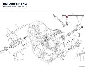 RETURN SPRING 79912961A diagram position