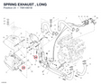 SPRING EXHAUST , LONG 79914901B diagram position