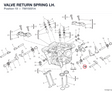 VALVE RETURN SPRING LH. 79915001A diagram position