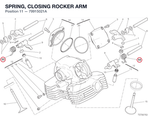 SPRING, CLOSING ROCKER ARM 79915021A diagram position