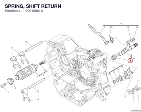 SPRING, SHIFT RETURN 79915061A diagram position