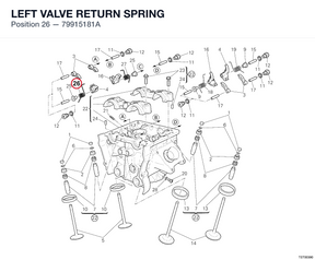 LEFT VALVE RETURN SPRING 79915181A diagram position