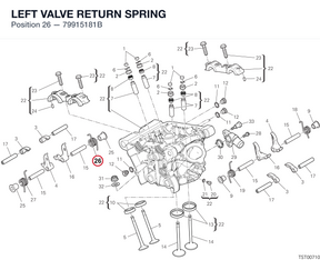 LEFT VALVE RETURN SPRING 79915181B diagram position