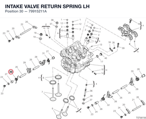 INTAKE VALVE RETURN SPRING LH 79915211A diagram position