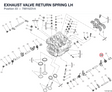 EXHAUST VALVE RETURN SPRING LH 79915231A diagram position