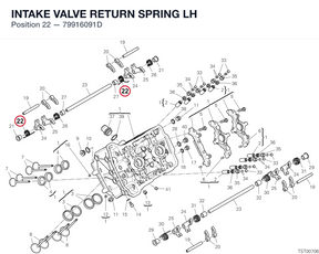 INTAKE VALVE RETURN SPRING LH 79916091D diagram position