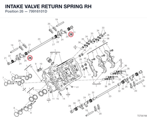 INTAKE VALVE RETURN SPRING RH 79916101D diagram position