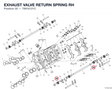 EXHAUST VALVE RETURN SPRING RH 79916121C diagram position