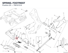 SPRING. FOOTREST 79916131A diagram position