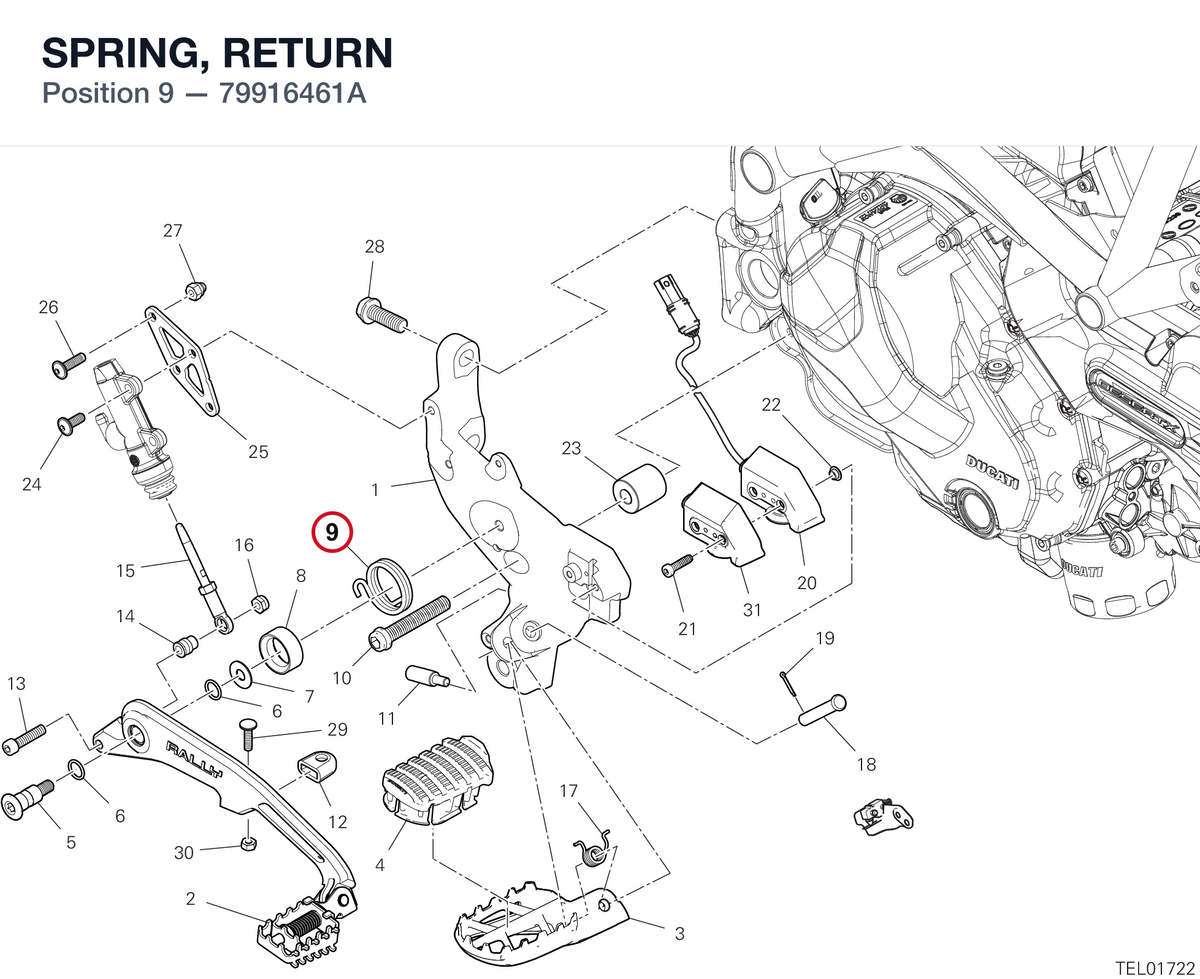 SPRING, RETURN 79916461A diagram position