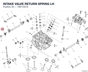 INTAKE VALVE RETURN SPRING LH 79917221A diagram position