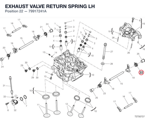 EXHAUST VALVE RETURN SPRING LH 79917241A diagram position
