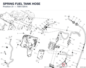 SPRING FUEL TANK HOSE 79917291A diagram position