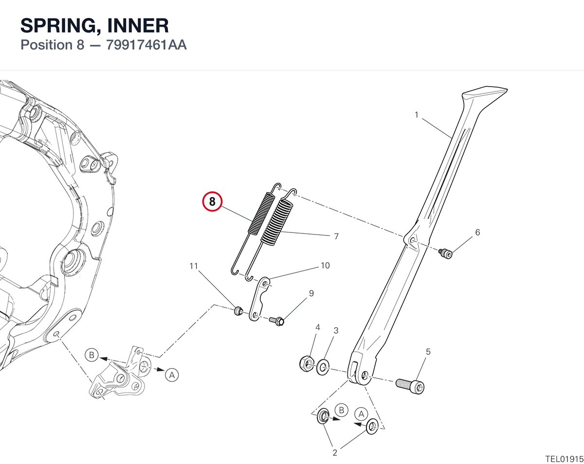 SPRING, INNER 79917461AA diagram position