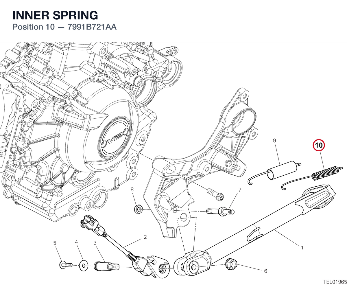 INNER SPRING 7991B721AA diagram position