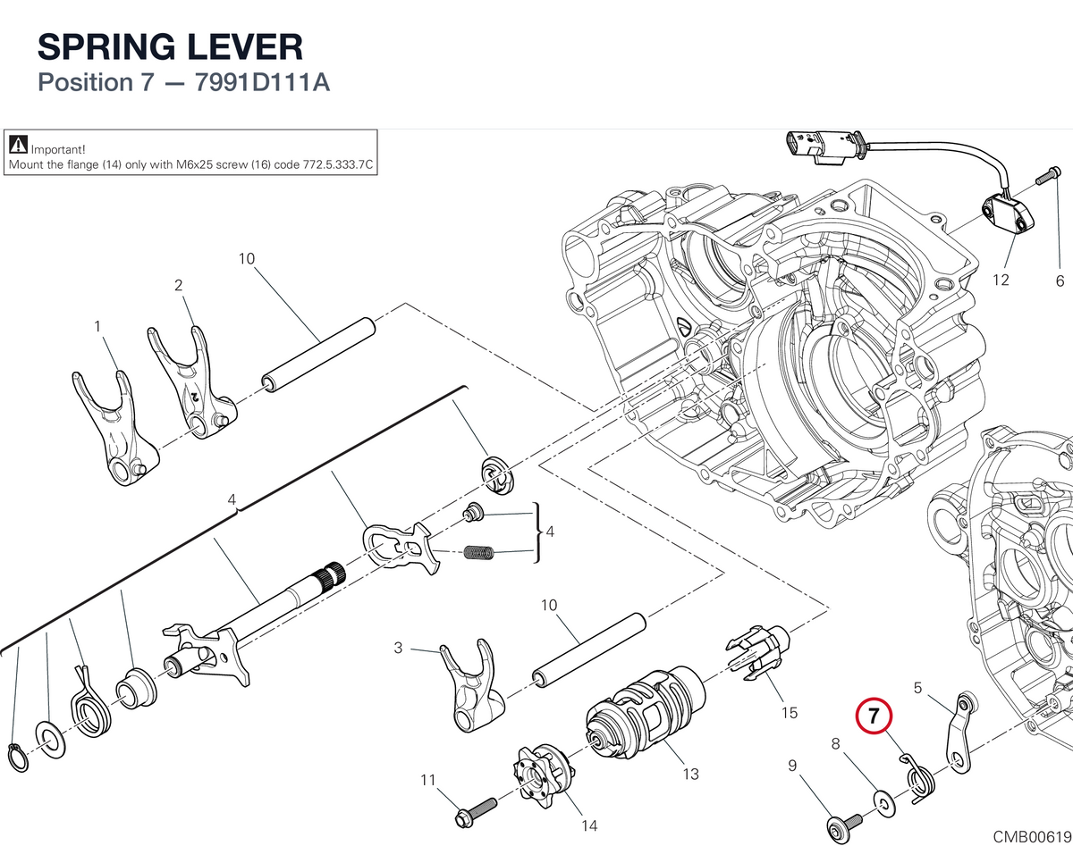 SPRING LEVER 7991D111A diagram position