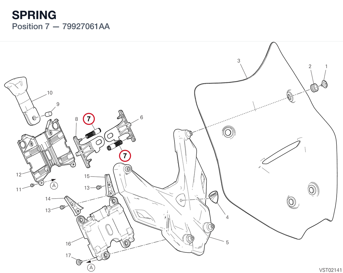 SPRING 79927061AA diagram position