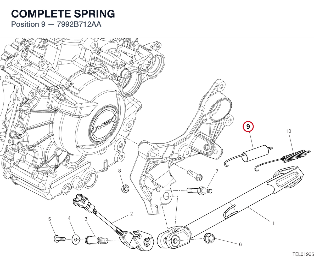 COMPLETE SPRING 7992B712AA diagram position