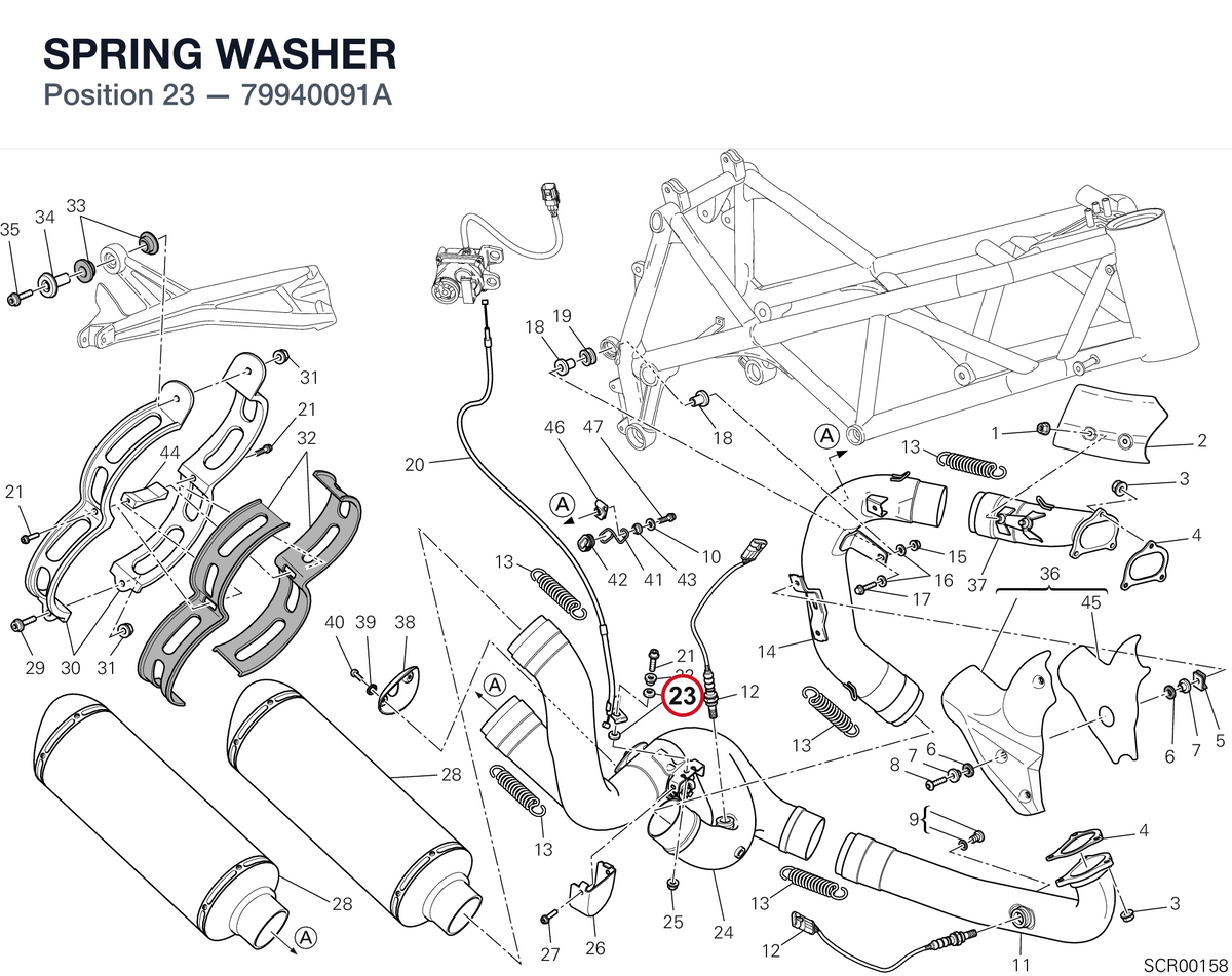 SPRING WASHER 79940091A diagram position