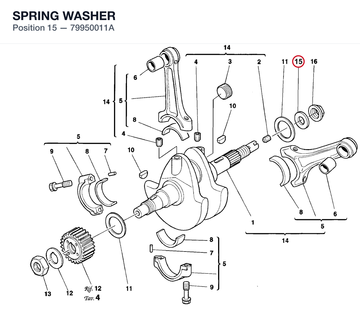 SPRING WASHER 79950011A diagram position