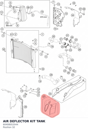 Diagram preview: AIR DEFLECTOR KIT TANK (60408052044)