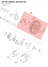 Diagram preview: KIT RR WHEEL ADV390 HD (95810101044C1)