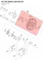Diagram preview: KIT RR WHEEL ADV390 HD (95810101044C1)