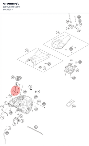 Diagram preview: grommet (J650002401800)
