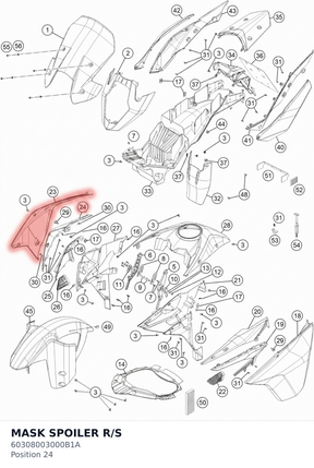Diagram preview: MASK SPOILER R/S (60308003000B1A)